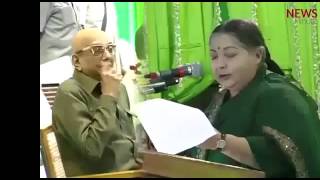 File video of J Jayalalithaa recounting OPSs long political history and praising his patience [upl. by Eirruc]