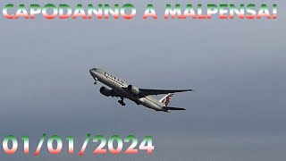 CAPODANNO A MALPENSA Planespotting 01012024 [upl. by Oicatsana]