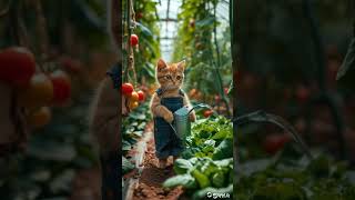 Cat plant ☘️ ped Mein Pani cat ai viralshort [upl. by Raskind715]