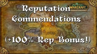 Mists of Pandaria  Reputation Commendations 100 Rep Bonus [upl. by Hairem]