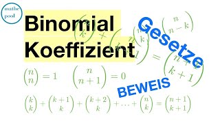 Binomial Koeffizient  Gesetze amp Beweis  klar und verständlich [upl. by Evyn]