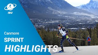 World Cup 2324 Canmore Women Sprint Highlights [upl. by Oinotnaocram]