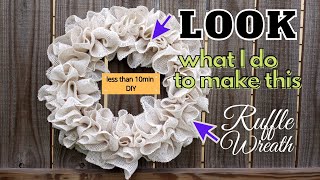 DIY Burlap Ruffle Wreath Burlap Wreaths Burlap wreath Ideas [upl. by Rina]