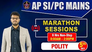 AP SIకానిస్టేబుల్ MAINS  LIVE MARATHON SESSIONS  POLITY  MOST EXPECTED QUESTIONS  IACE [upl. by Yaker]