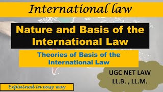 Nature and Basis of International Law  Theories of the basis  International Law [upl. by Netsud928]