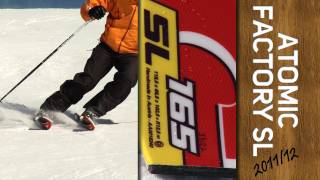 Atomic Factory SL 2012 Slalom Ski Review [upl. by Oramlub]