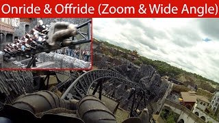 Phantasialand  Taron MultiLaunch Coaster  Onride amp Offride 2016 POV  MultiAngle  60 fps [upl. by Oidualc]