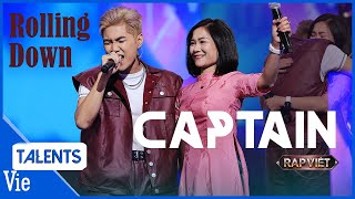 CAPTAIN rap cực cuốn cùng Rolling Down mang mẹ yêu lên sân khấu hỗ trợ  Rap Việt Live Stage [upl. by Annahtur517]