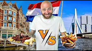 Who Has The Best Fries In The Netherlands Amsterdam vs Rotterdam Dutch Fries [upl. by Earehc]