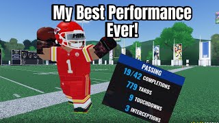 MY BEST QB PERFORMANCE EVER Ultimate Football [upl. by Tik]