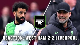 REACTION Salah amp Klopp spat as Liverpool’s title hopes crumble  ESPN FC [upl. by Gertrude]