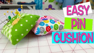 Easy Pin Cushion  Beginner Project  The Sewing Room Channel [upl. by Tiena]