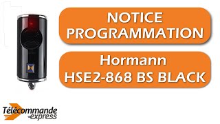 Programmation télécommande Hormann HSE2868 BS BLACK [upl. by Rimaa]