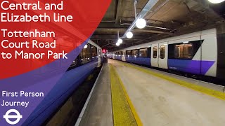 London Underground First Person Journey  Tottenham Court Road to Manor Park via Liverpool Street [upl. by Sirac360]