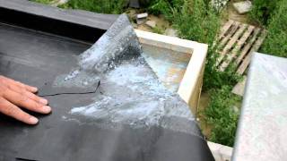 Topskin EPDM binnenhoek met Spuitlijm [upl. by Nordna758]