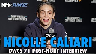 Nicolle Caliari quotReady to Go Whenever They Callquot After Submission Earned UFC Contract  DWCS 71 [upl. by Eedyah]