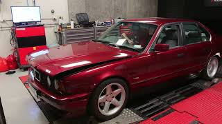 E34 540i 6 speed with M60B44 cams headers and Link G4 Xtreme [upl. by Airdnalahs324]