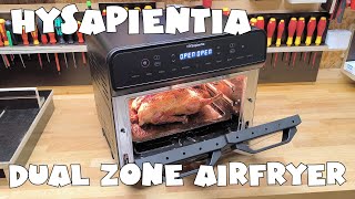 HYSapientia 22L Heißluftfritteuse 2 Kammern XXL Minibackofen [upl. by Retrop]