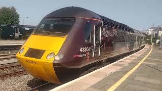 here is a cross country HST from laira depot arriving into Plymouth 43304 and 43303 [upl. by Israeli73]