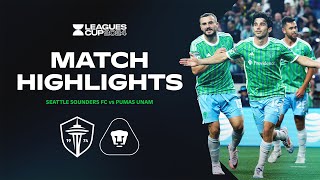 HIGHLIGHTS Seattle Sounders FC vs Pumas UNAM  August 12 2024 [upl. by Briano]