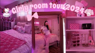 A VERY GIRLY ROOM TOUR 2024 🎀 aesthetically pleasing [upl. by Ritchie]