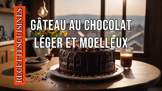 GATEAU AU CHOCOLAT LEGER ET MOELLEUX [upl. by Aihset]