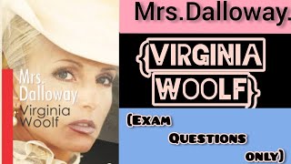 MrsDallowayVirginia WoolfImpExam QuestionsBukhari English Channel 786 [upl. by Tomkiel]