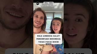 Bule Amerika Aneh Lihat Orang Indonesia Berenang Masih Sopan‼️ reaksibule viralvideo shorts [upl. by Ellenad]