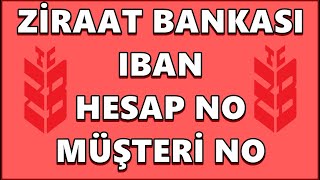 Ziraat Bankası iban öğrenme hesap no müşteri no ve ek no sorgulama [upl. by Ettigdirb]