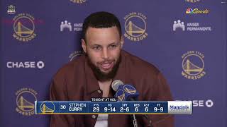 Steph Curry Postgame Interview  Golden State Warriors beat Houston Rockets 133110 [upl. by Attenweiler]