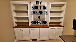 DIY Built in cabinets and shelving for home office [upl. by Opportina]