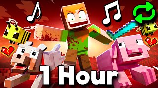 quotAngry Alexquot 🎵 1 HOUR  Minecraft Animation Music Video [upl. by Nahsed130]