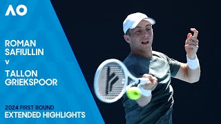 Roman Safiullin v Tallon Griekspoor Extended Highlights  Australian Open 2024 First Round [upl. by Lema]