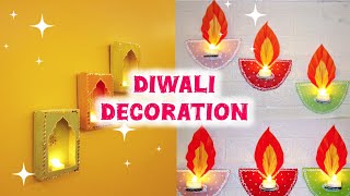 DIWALI DECORATION IDEAS AT HOME  Easy Diwali Craft [upl. by Ynottirb]