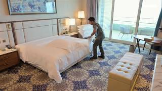 Housekeeping tips How to make the perfect hotel bed [upl. by Killam]