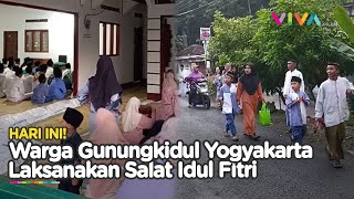 Jemaah di Gunungkidul Gelar Salat Idul Fitri Lebih Dulu Hari Ini [upl. by Yesnikcm178]