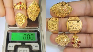 New gold rings designs सोने की अंगूठी डिजाइन वजन और कीमत के साथ 🥰🥰 [upl. by Gathers]