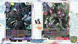 DIGIMON TCG Beelzemon Purple vs BlackWarGreymon X Red [upl. by Jankell]