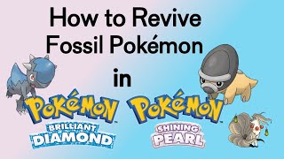 How to Revive Fossil Pokémon in Pokémon BDSP [upl. by Mahoney132]