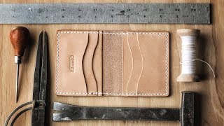 Making a Leather Card Wallet [upl. by Aehtrod]