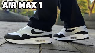 Nike AIR Max 1 Black amp white Detailed review  Size comfort fitting and price [upl. by Irrol]