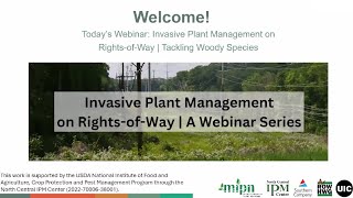 Invasive Plant Management on RightsofWay Tackling Woody Species  May 2 2024 [upl. by Ellyn]