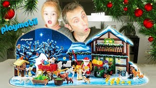 Calendrier de lAvent Playmobil 2017  Ferme et Père Noël On ouvre tout le même jour  Unboxing [upl. by Ongun618]