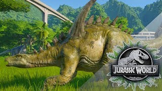 Gigantospinosaurus in the Hatching Fields 🦕🌿 Jurassic World Evolution [upl. by Ynaffets]