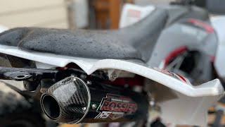 YFZ450r Rossier r5 exhaust 5th gear sliding [upl. by Ytsirhc]