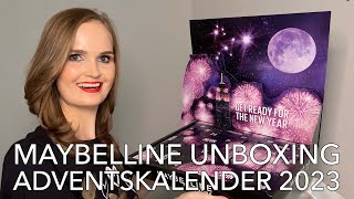 MAYBELLINE ADVENTSKALENDER 2023 UNBOXING  SILVESTER COUNTDOWN [upl. by Alleb]