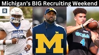 Michigan Football Hosts MASSIVE Recruiting Weekend  Michigan Football Recruiting News [upl. by Eniala]