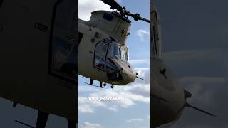 RNLAF 🇳🇱 CH47F Chinook  Closeup chinook takeoff helicopter military aviation [upl. by Nylhtak]