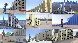 Top Domino Effect Chain Reaction SATISFYING SIMULATION [upl. by Eadith]