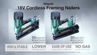 Hitachi®  NR1890DBCL  Framing Nailer [upl. by Evonne235]